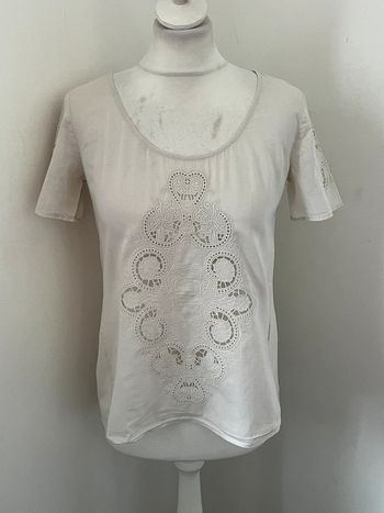 Blouse écrue brodée The Kooples S