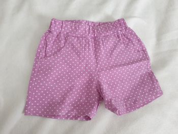 Short mauve à pois blancs - T18M - Bennie Kids