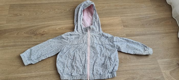 Adorable petite veste rose et bleu Cyrillus taille 3 ans
