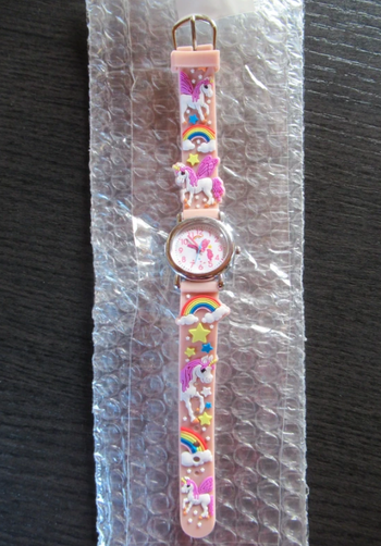 Montre Licorne rose neuve