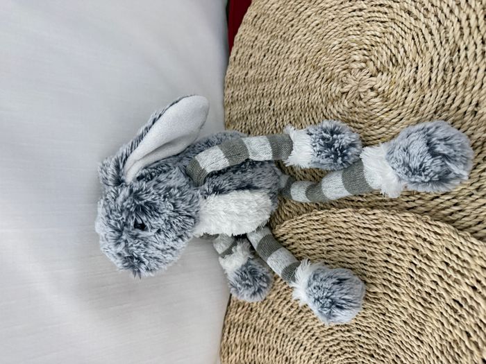 doudou lapin bringé ligné