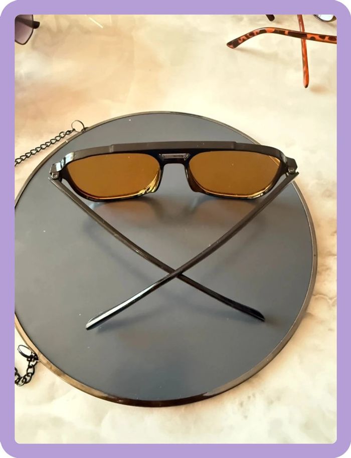 Lunette de soleil noire/jaune - photo numéro 4
