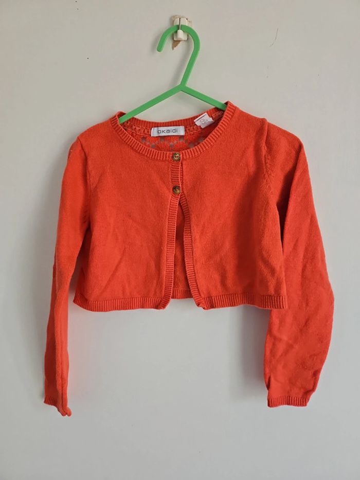 Gilet court fille 4 ans