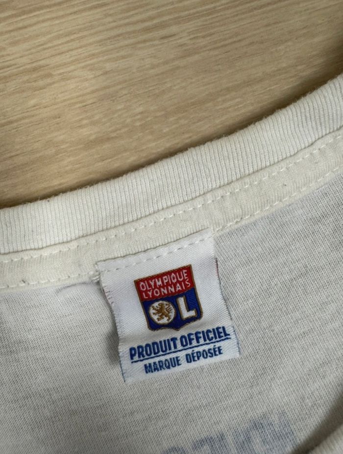 T-shirt officiel Olympique Lyonnais OL - Memphis Depay - Supporter - Blanc - Taille L-100% coton - photo numéro 2