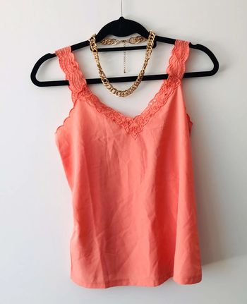 Débardeur corail avec broderie Promod