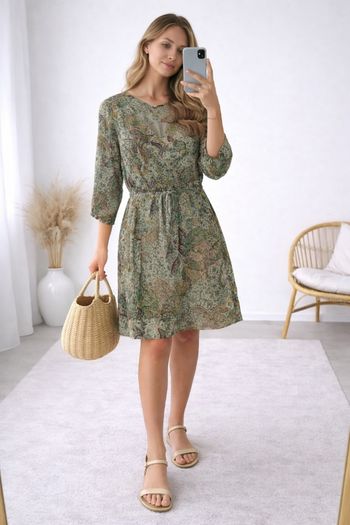 Robe IKKS femme fluide imprimé – Taille 36 – Prix boutique ~145€