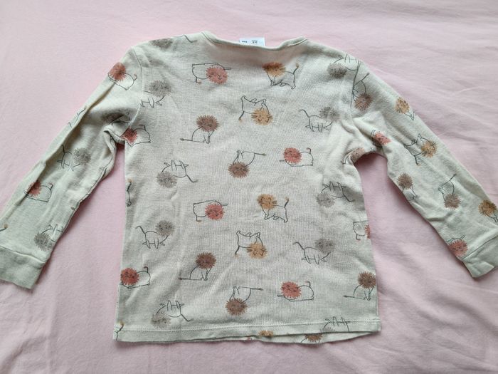 Pijama mixte Zara beige chats 104 cm - photo numéro 4