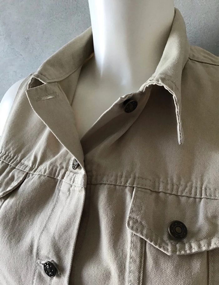 Robe en jeans beige 90’ boutonnée devant taille 38 - photo numéro 2