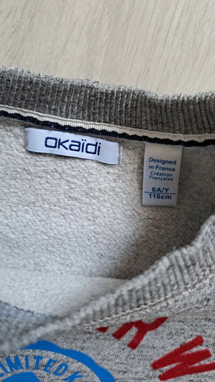 Sweat gris Okaidi - photo numéro 3