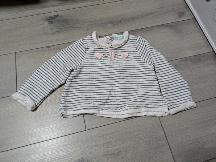Pull obaidi 23 mois marinière obaidi