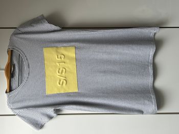 Tee-shirt blanc ligné Zara - Taille S