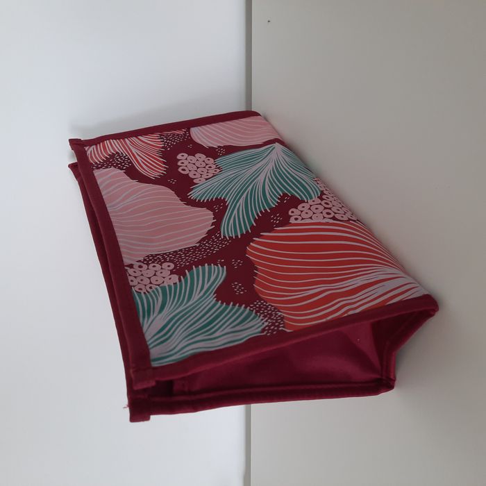Trousse de toilette bordeaux motifs algues - photo numéro 4