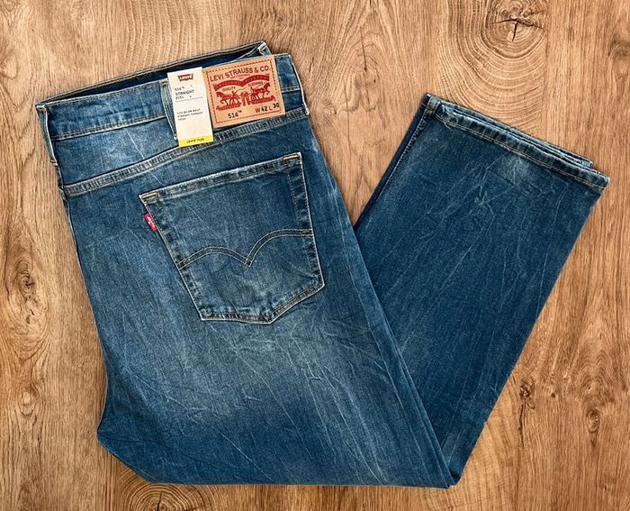 Jean/pantalon bleu délavé Levi's 514 pour homme, taille : W 42 (52 taille française) - photo numéro 2