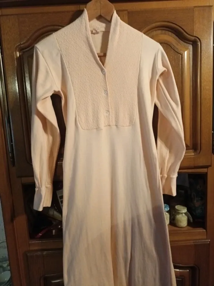 Chemise de nuit hiver en coton peigné de très grande qualité taille s