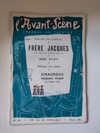 Journal théâtre les frères Jacques l'avant scène 84 / 1953