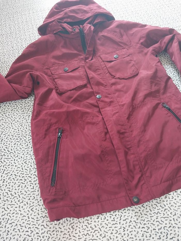 Veste garçon Mango Kids bordeaux 10-12 ans (152 cm) - photo numéro 2