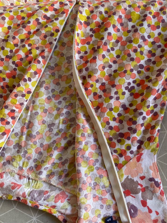 Très jolie petite robe multicolore imprimée bulles 8 ans Terre de marins - photo numéro 4