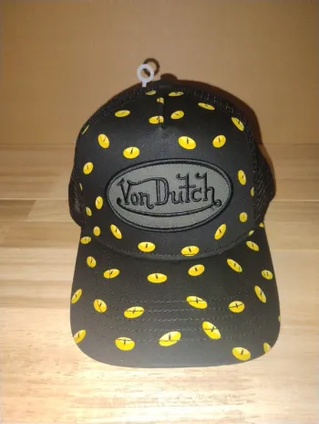 Von dutch casquette taille unique noire et jaune