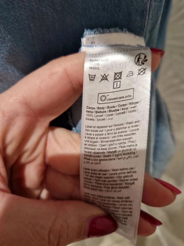 Jolie robe d'été effet jean taille 38 - photo numéro 4