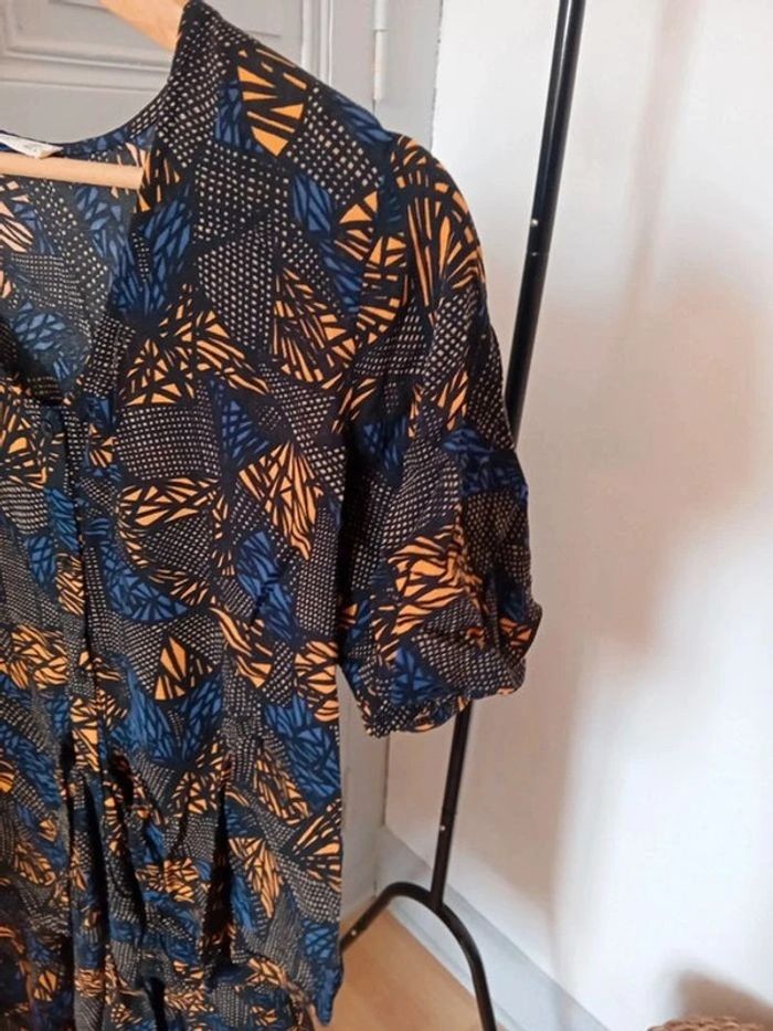Robe à motifs géométrique - Mango - M/38 - photo numéro 4