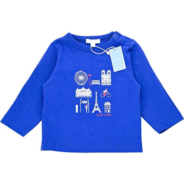 T-Shirt à manches longues 6 mois en coton Jacadi