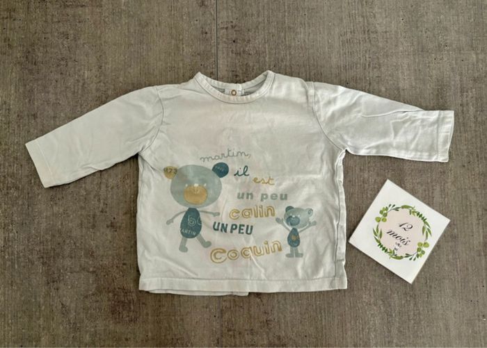 T-shirt manches longues bébé garçon - 12 mois