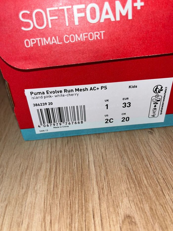 Baskets Puma filles roses neuves Taille 33 - photo numéro 10