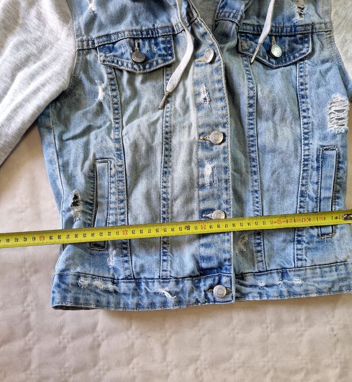 Veste en jeans et tissu , à capuche , femme, Tally Weijl , taille S - photo numéro 6