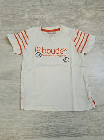 Tee-shirt manches courtes Orchestra Je boude taille 18 mais taille très petit