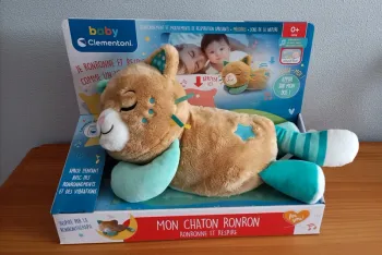 Peluche Mon chaton ronron - ronronne et respire