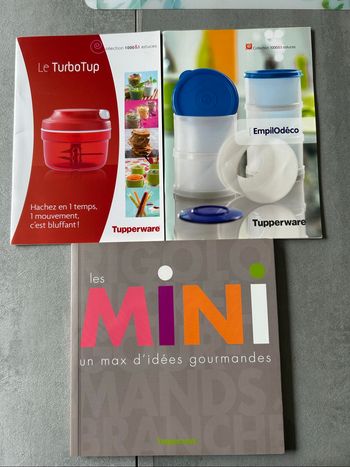 Lot 3 livres de recettes Tupperware