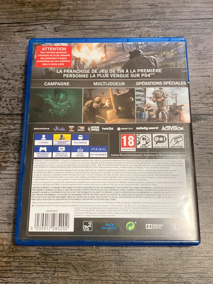 Call of Duty Modern Warfare PS4 Complet Sony - photo numéro 3