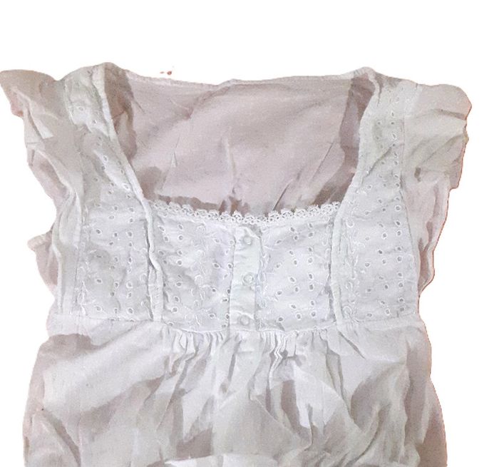 🌺 Belle blouse/tunique blanche. Broderie anglaise. Taille S. 🌺 - photo numéro 2