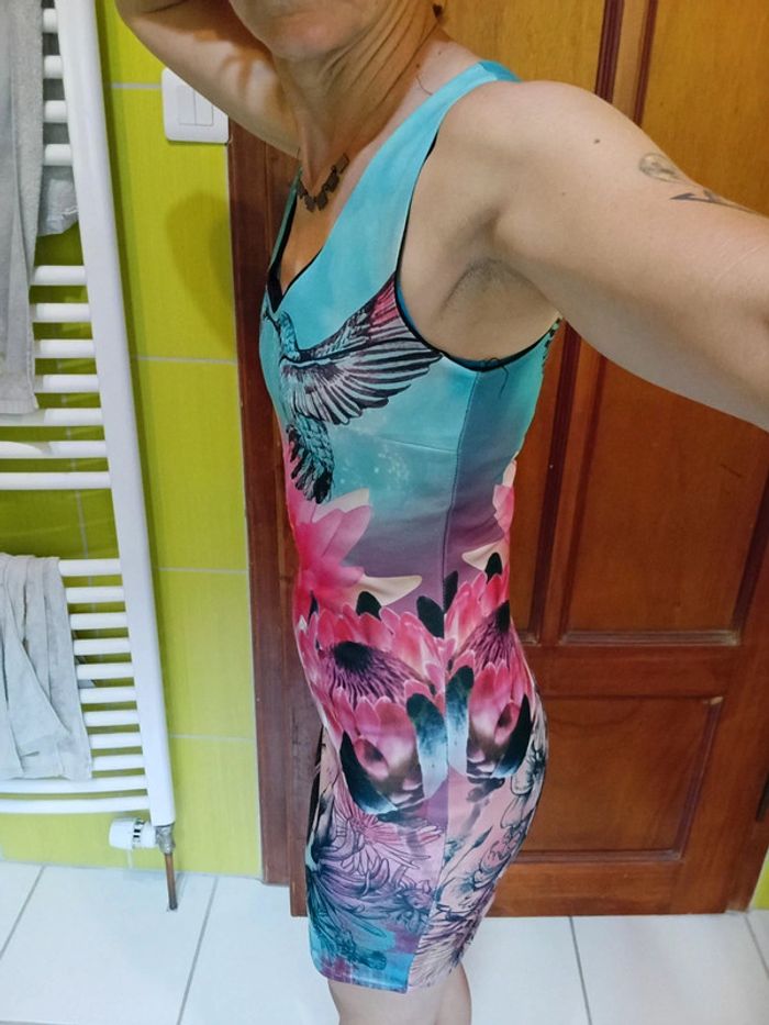 Robe femme colorée motif tête de mort - photo numéro 5