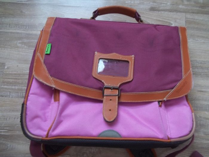 Cartable 2 compartiments Tann's prune - photo numéro 2