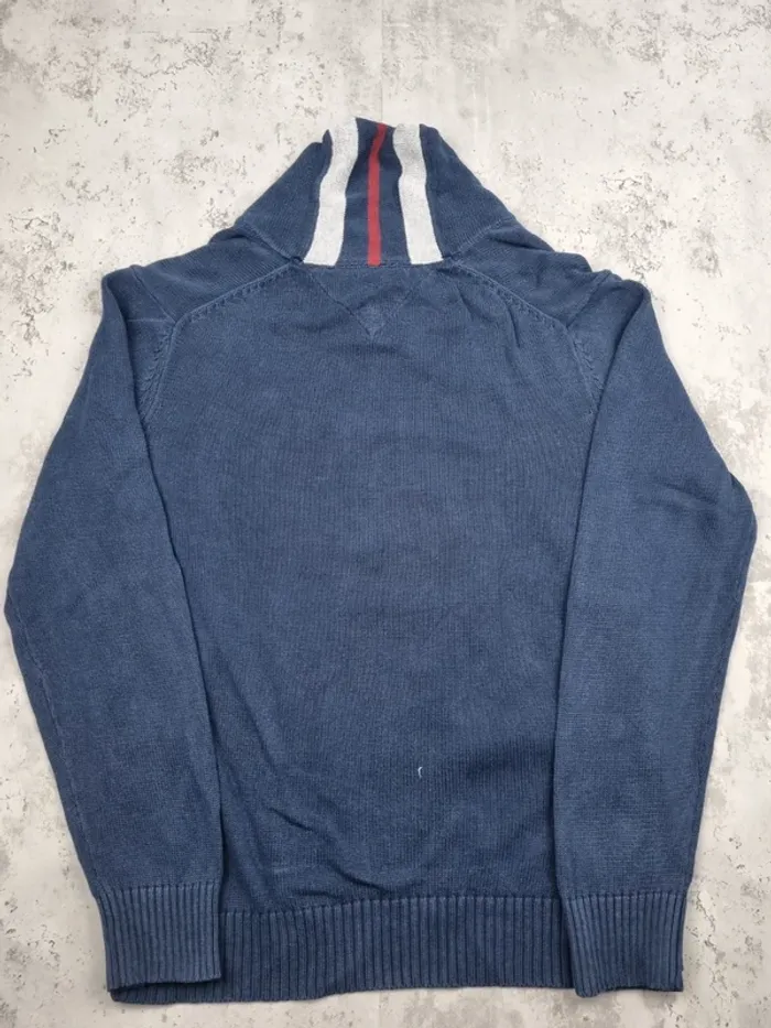 Pull col châle Tommy Hilfiger Bleu Marine – Taille L Homme (mesures en photos) - photo numéro 4