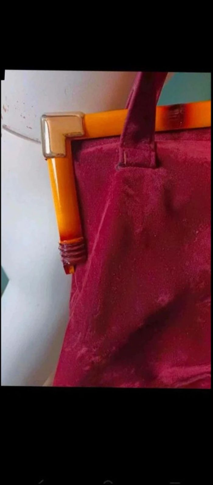 Sac à main bordeau vintage - photo numéro 4