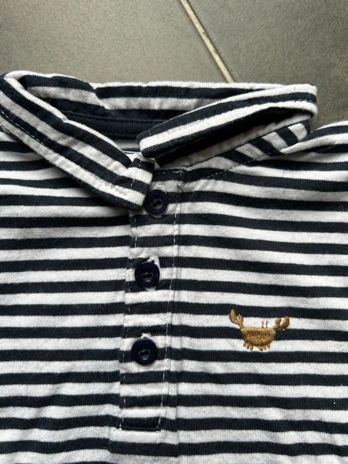 Ensemble 2 articles t-shirt imitation polo et salopette été obaibi bébé garçon - photo numéro 4