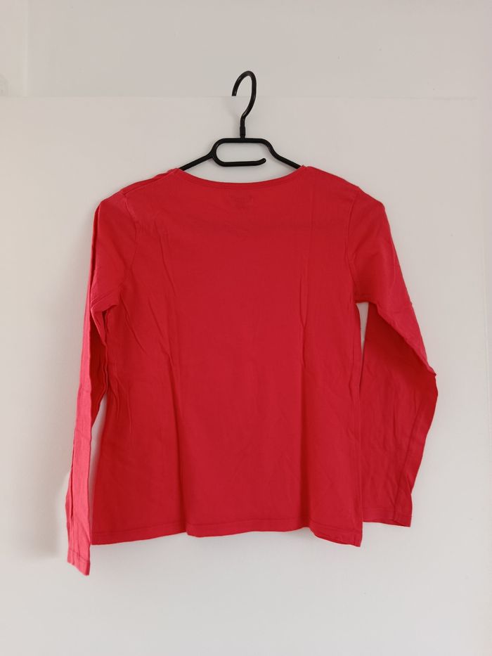 Haut manches longues rouge Kiabi - photo numéro 3