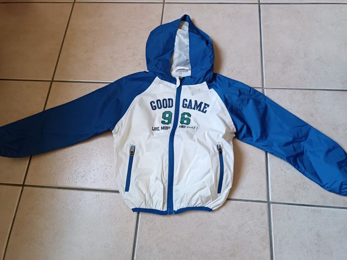 Blouson K-way bleu et blanc Okaïdi 4 ans