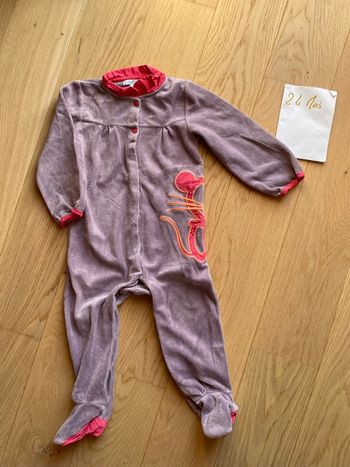 Pyjama Obaïbi velours violet – 24 mois