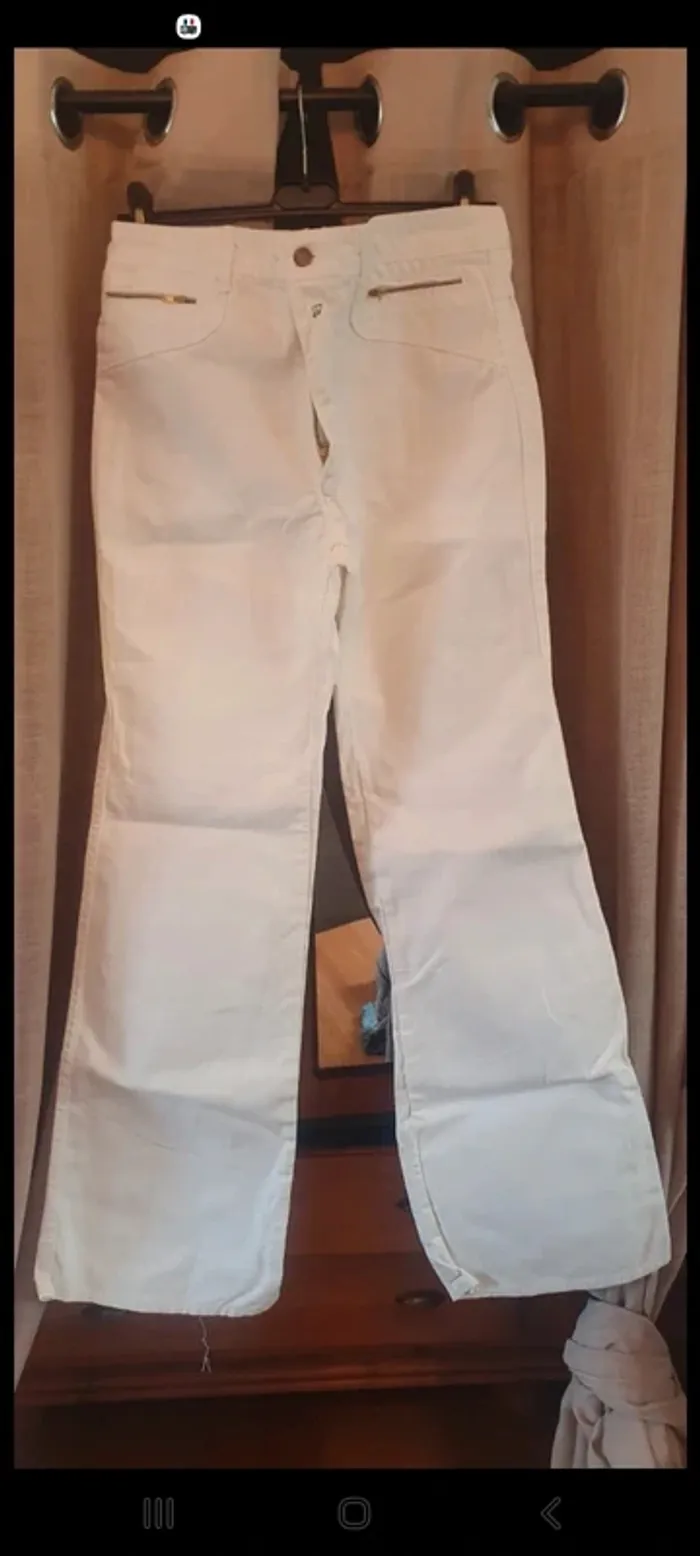 Jeans blanc taille 40