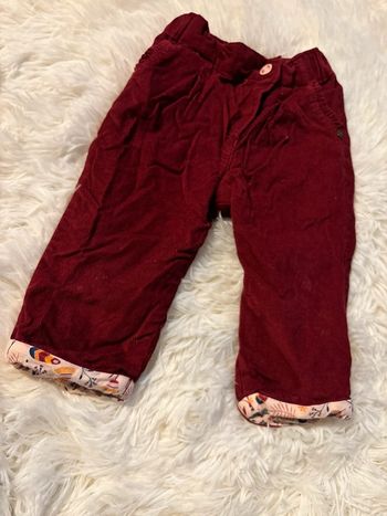 Pantalon bordeau en velours