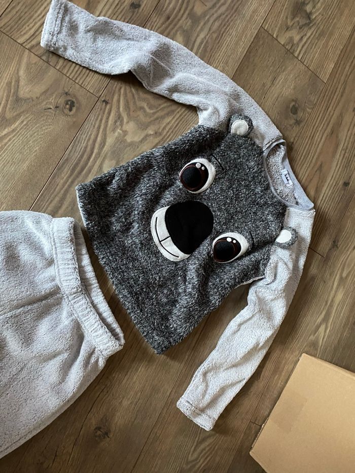 Pyjama 6/8 ans épais hiver gris koala
