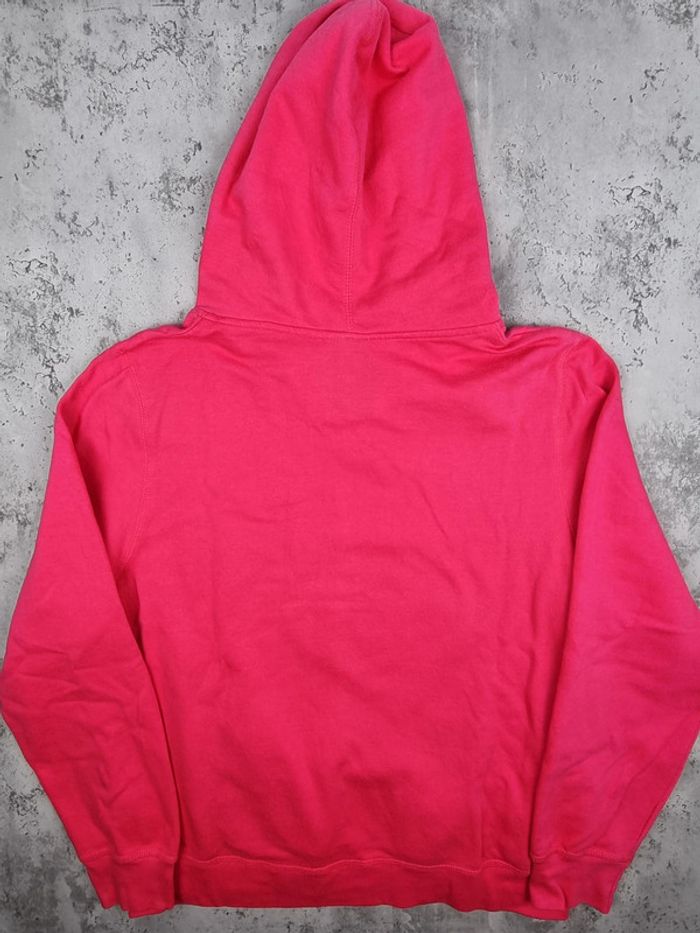 Pull à capuche universitaire Wisconsin rose & jaune – Taille XXL Femme (mesures en photos) - photo numéro 4
