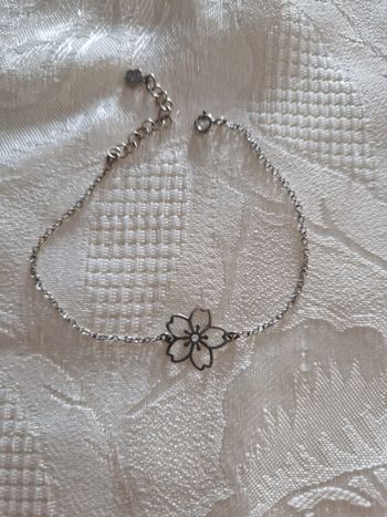 Bracelet en argent fleur