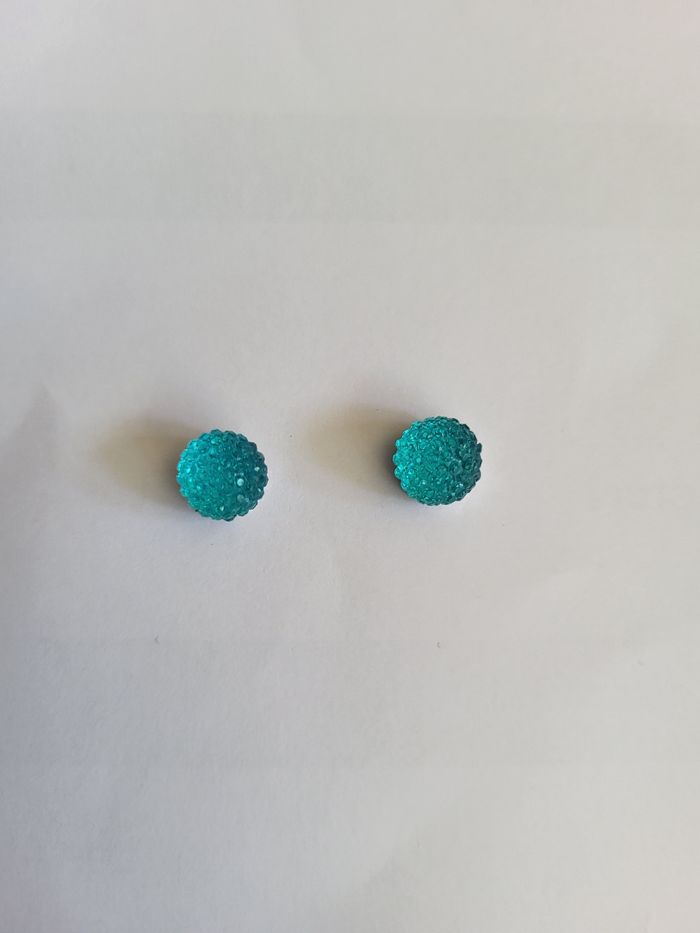 Boucles d'oreilles bleues - photo numéro 6