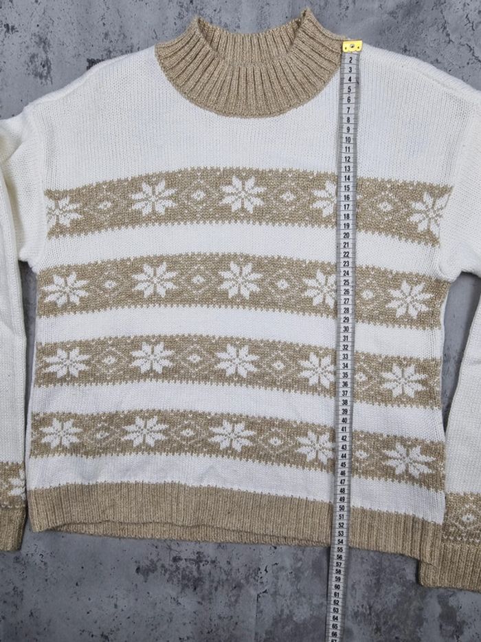 Pull motifs flocons Tommy Hilfiger – Taille XS Femme (mesures en photos) - photo numéro 6