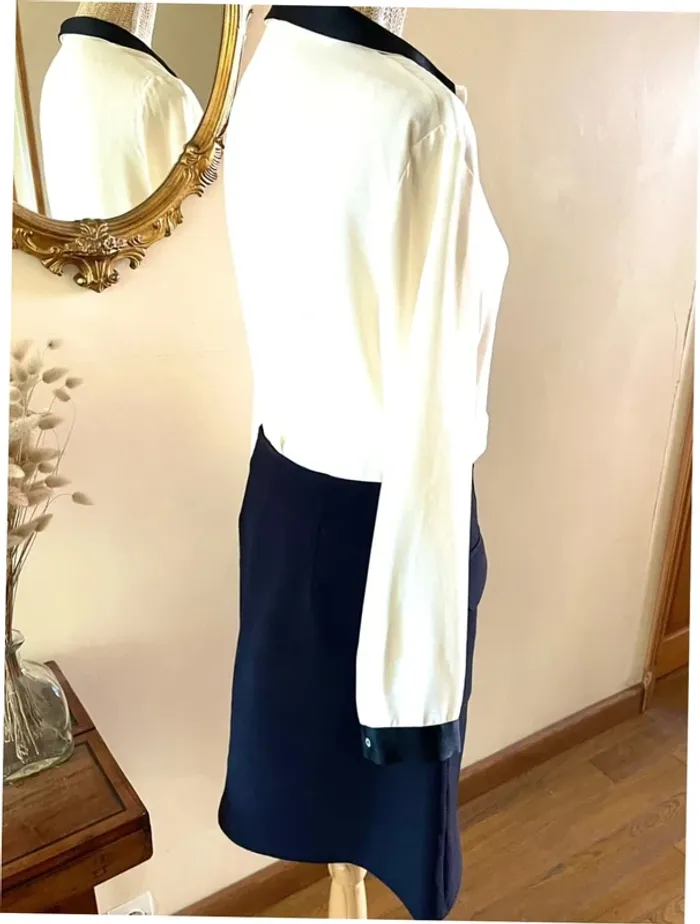 Sublime chemise blouse chic neuve Zara blanc écru et passementerie bordure noir - photo numéro 17