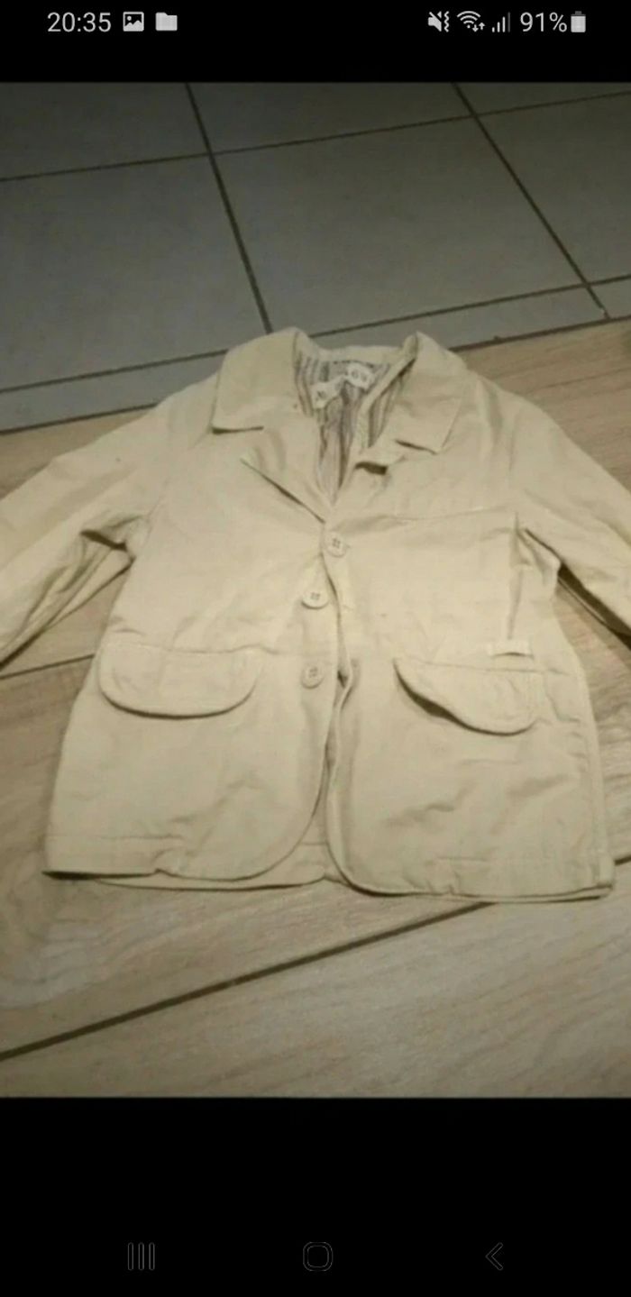 Veste blazer beige enfants ikks 4 ans - photo numéro 3